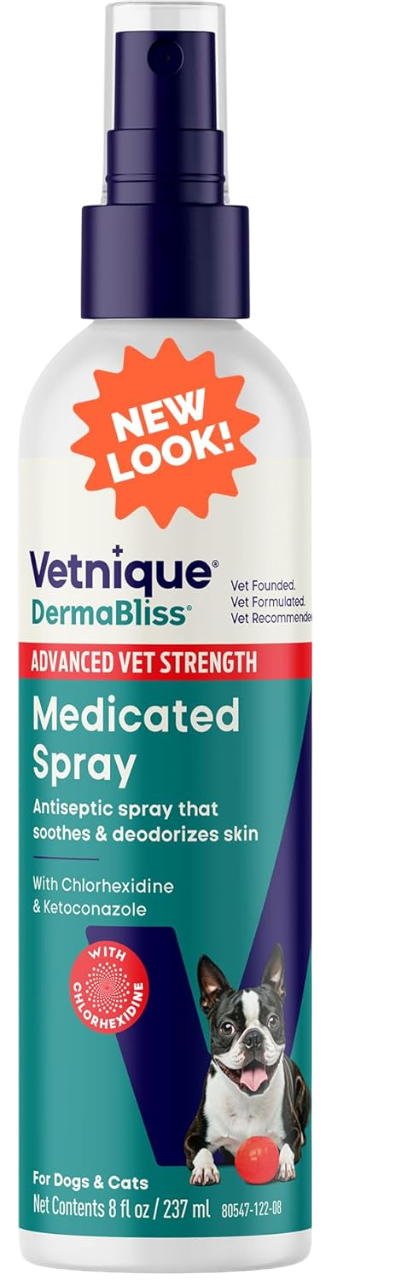 Dermabliss Medicated Chlorhexidine Antiseptic for Dogs & Cats Irritations 8oz