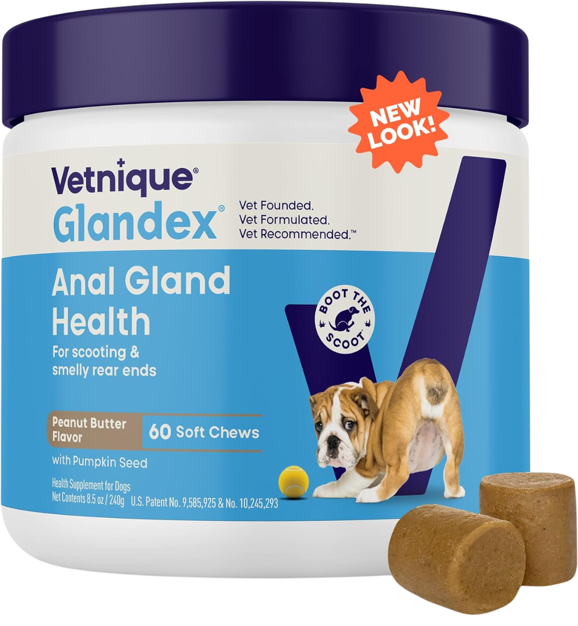 Vetnique Anal Gland Soft Treats (Peanut Butter Chews)