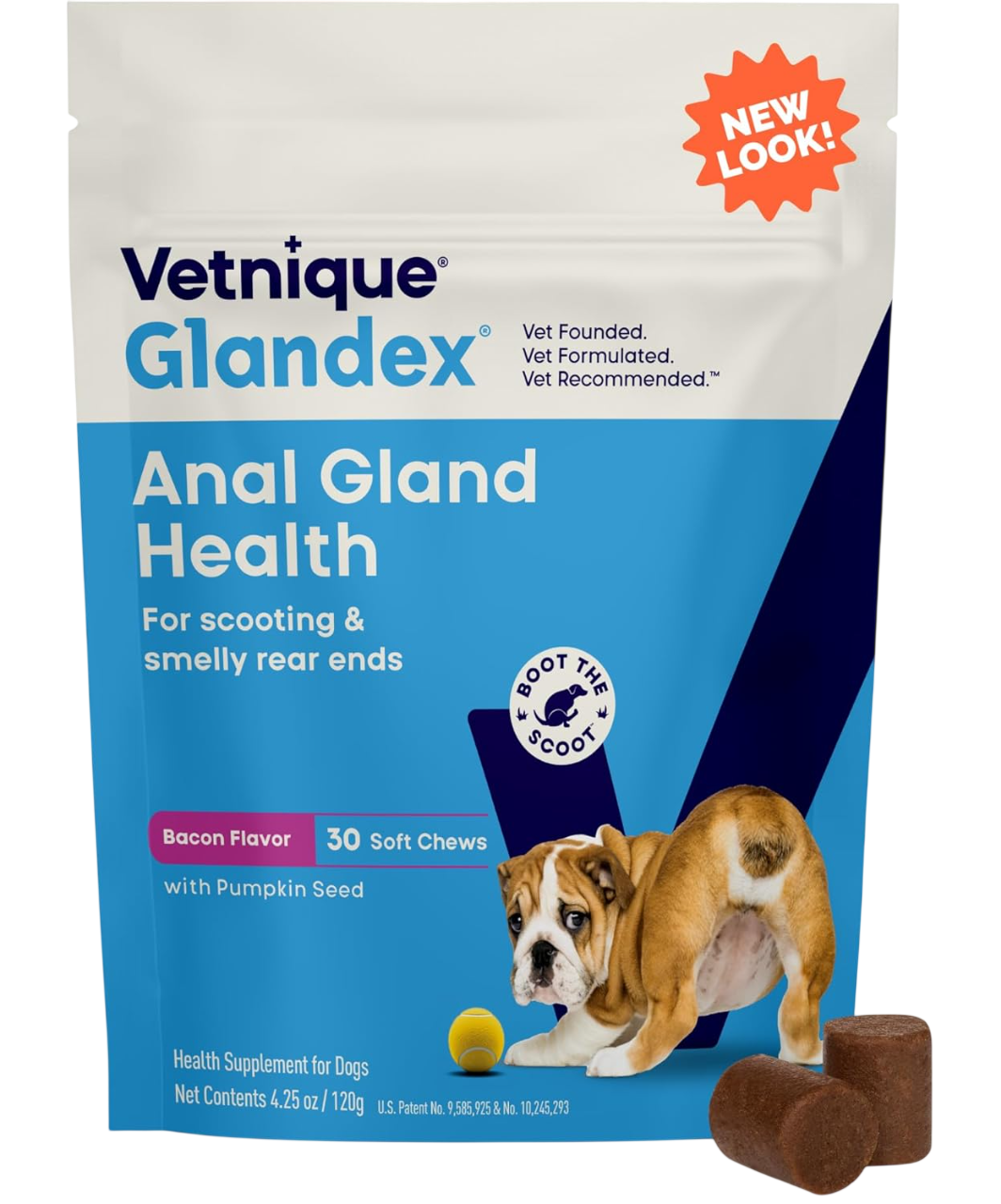 Anal Gland Soft Treats (Bacon Flavor Chews) by Vetnique